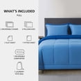 thumbnail image 3 of Mainstays 7-Piece Reversible Bed in a Bag with Laundry Tote, Solid Blue, Full, 3 of 14
