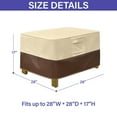 Roastove Square Patio Ottoman Cover, Waterproof Outdoor Ottoman Cover ...