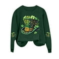 thumbnail image 3 of Yteetum St Patrick's Day Sweatshirt for Women Oversized Crewneck St Paddy's Day Irish Luckys Shamrocks Graphic Print Sweatshirts Top Womens Casual Plus Size Round Neck Loose Long Sleeve T Shirts, 3 of 4