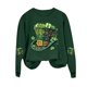 thumbnail image 4 of RKSTN St Patrick's Day Sweatshirt for Women Oversized Crewneck St Paddy's Day Irish Luckys Shamrocks Graphic Print Sweatshirts Top Womens Casual Plus Size Round Neck Loose Long Sleeve T Shirts, 4 of 5