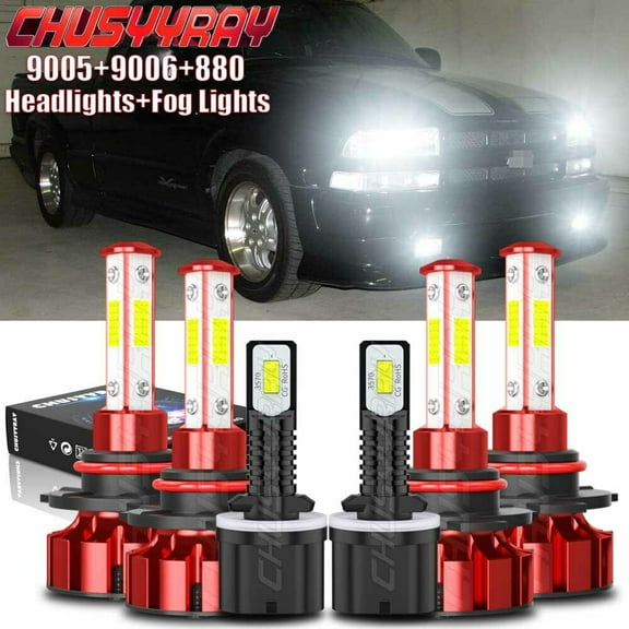 For Chevy Impala 2000-2005 - 6X LED Headlights Bulbs High Low Beam   Fog Light
