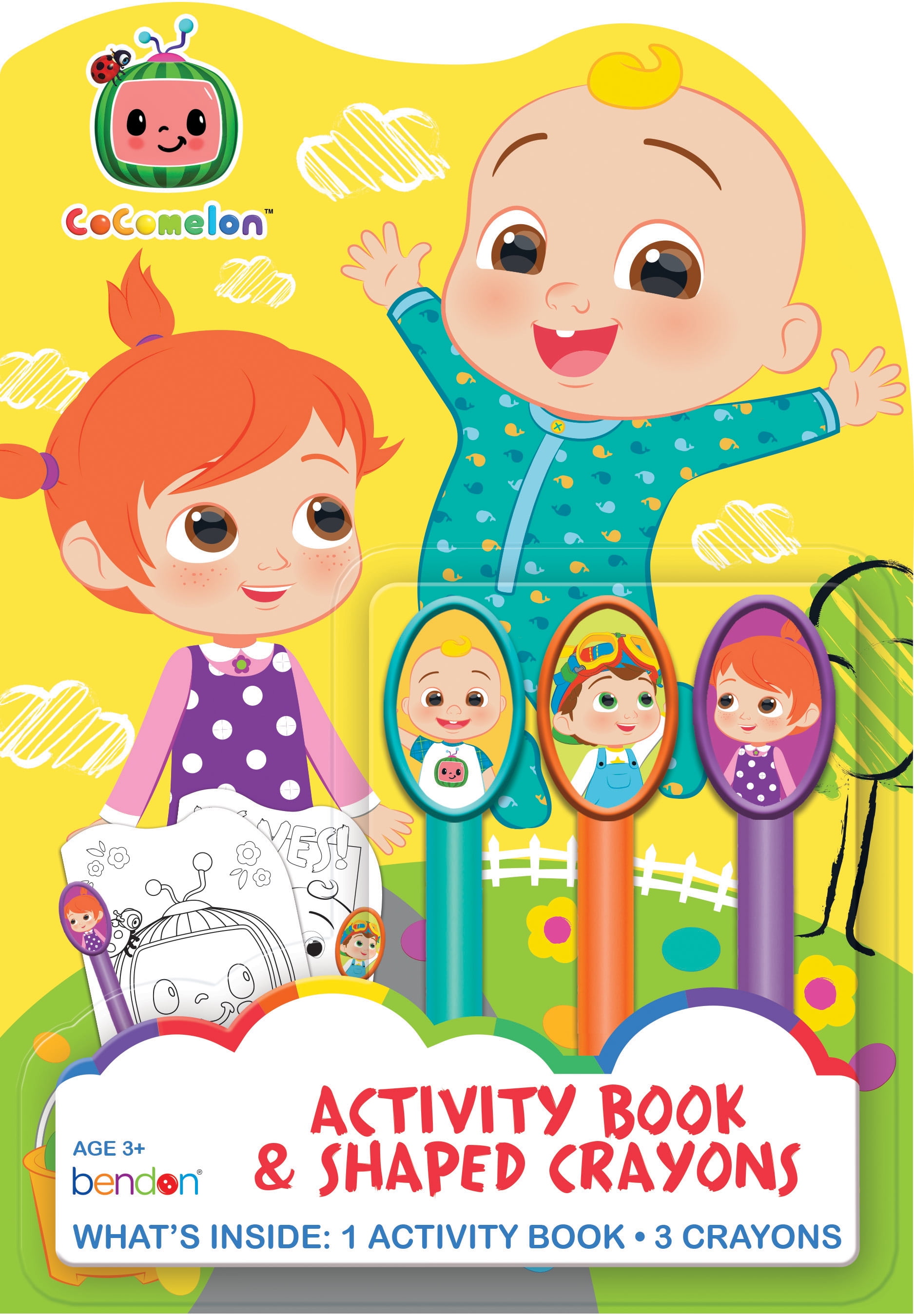 CoComelon 25 Page Easter Coloring and Activity Book with 3 Shaped Crayons, Paperback – Walmart ...