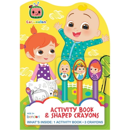 Easter 25 Page Coloring and Activity Book with 3 Shaped Crayons Assortment