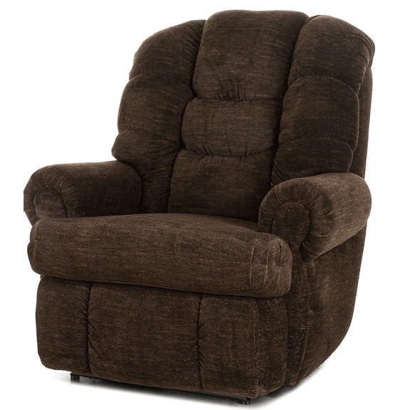Stallion big man King of Comfort wallsaver recliner. Made for the large guy or gal. Weight capacity 500 lbs. Extended lenght 79 inches. Seat Width 25 Inches. Free curbside Delviery Glad Cafe.