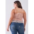 thumbnail image 6 of Plus Size Sleeveless Sheer Lace Halter Neck Detail Bustier Top 2XL, 6 of 6