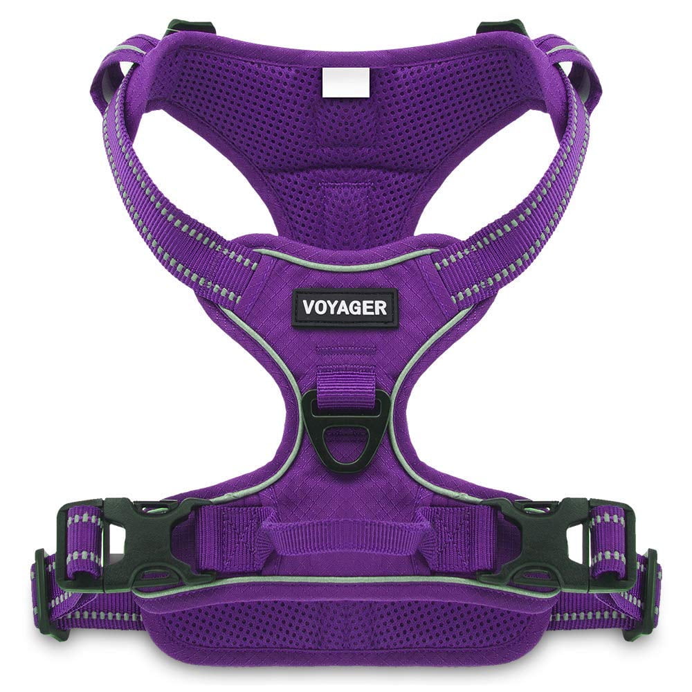 No Pull Front Range Adjustable Harness with 3M Reflective Technology Voyager by Best Pet Supplies