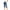 Blue, variant on Women's Capri Faux Denim Pants Stretch High Waisted Straight Leg 2026 Summer Fashion Pants