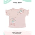 thumbnail image 2 of Disney Minnie Mouse Shirt for Toddler Girls, Girls Short Sleeve Tee with Ruffle Sleeves, Daisy Duck Besties (Peach, 5), 2 of 6