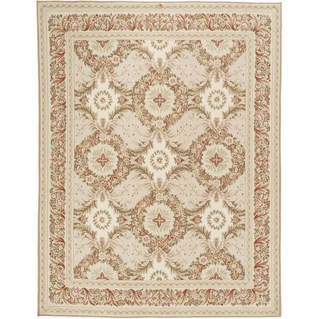 Due Process Stable Trading Tapis de Zone Aubusson Gueret Rose & Crème, 10 x 14 Pieds