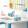 thumbnail image 6 of Pen Holder 4 Compartments Acrylic Pencil Cup Desktop Makeup Organizer Office Supplies Yellow Soccer Star, 6 of 7