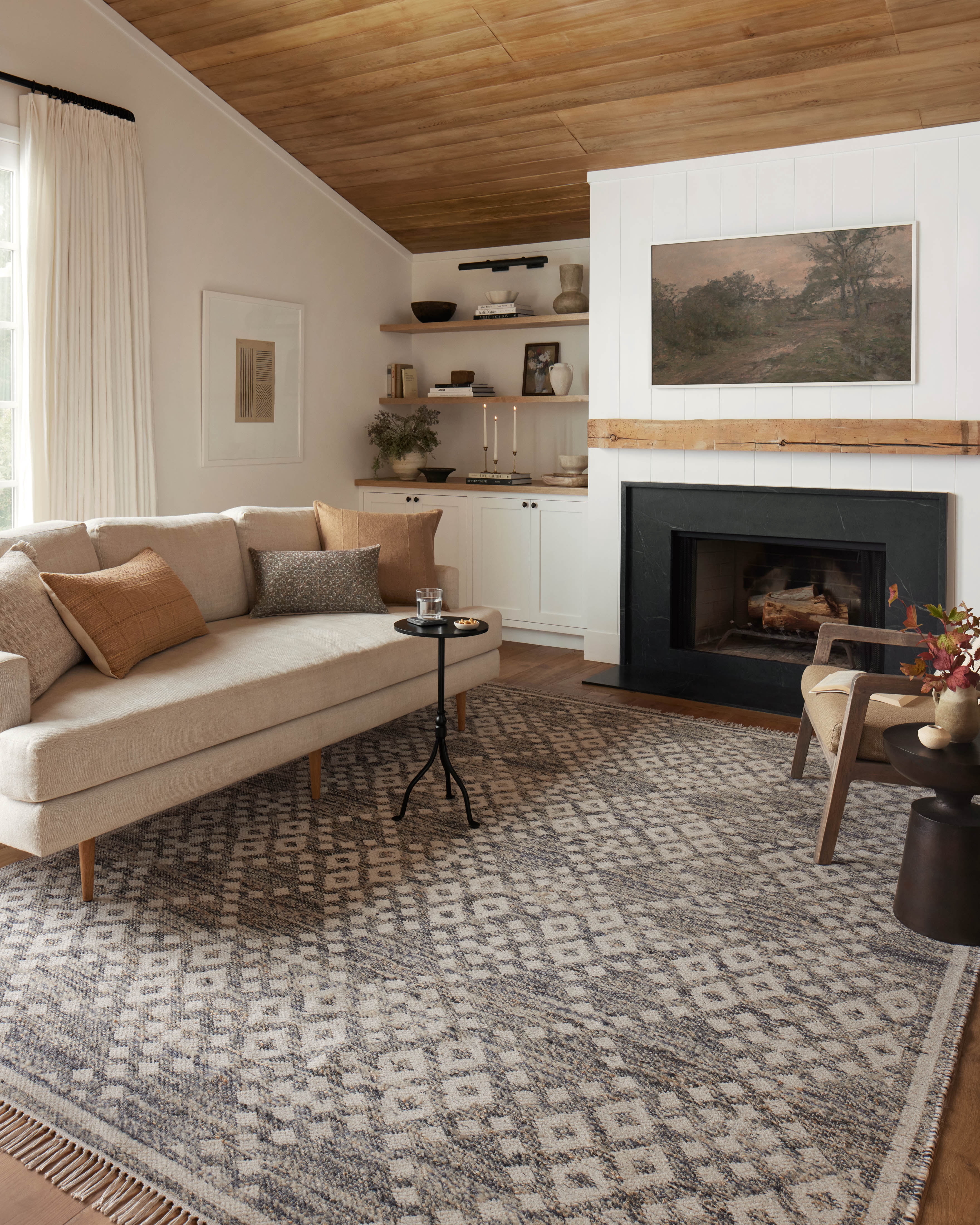 Angela Rose x Loloi Rivers Denim / Ivory 8'-6" x 11'-6" Area Rug