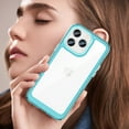 thumbnail image 7 of SaniMore for iPhone 14 Pro Lightweight Transparent Case, Rugged Clear PC Back & TPU Bumper [Not Yellowing Technology] Heavy Duty Full Body Protective Case for iPhone 14 Pro, Skyblue, 7 of 7