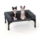 thumbnail image 1 of Cama elevada para mascotas con refuerzos extraíbles color carbón malla negra tamaño pequeño 43 x 55 x 18 cm, 1 of 8