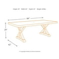thumbnail image 4 of Ashley Furniture Beachcroft Trestle Patio Dining Table in Beige, 4 of 5