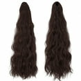 thumbnail image 3 of LELINTA Ponytail Extension Min Claw Clip 18" 24" Curly Synthetic Clip in Claw Ponytail Hair Extension Synthetic Hairpiece with a jaw/Claw Clip, 3 of 8