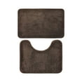 thumbnail image 2 of Fufafayo under $5 Microfiber Bathroom Rugs and Mats Sets 2 Pieces Extra Thick Non Slip Quick Dry Bath Mat and U-Shaped Contour Toilet Rug for Bath Room Floor Restroom, 2 of 6