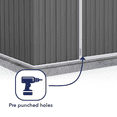 thumbnail image 5 of Absco Sheds Premier 10 x 7 ft. Galvanized Steel and Metal Storage Shed, Gray, 5 of 8