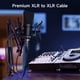 thumbnail image 2 of Cable de micrófono Matters XLR a XLR, paquete de 2 unidades, 10 m, negro, 2 of 7