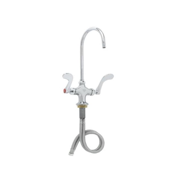 T And S Brass Bp-0300-Cr4xp15 Double Handle Deck Mounted Food Service Faucet - Chrome