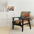 thumbnail image 2 of Designart "Coral Blue Contrasting Contrasts II" Coral Abstract Collages Upholstered Accent Chair - Modern Arm Chair For Living Room, 2 of 7