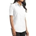 thumbnail image 4 of Mafoose Women's Short Sleeve SuperPro Oxford Shirt White 3X-Large, 4 of 5