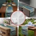 thumbnail image 6 of Burlap Table Runner 48 Inches Long, Natural Forest Trees Wild Elk Non-Slip Kitchen Table Runners for Dining Room Everyday Use Party Table Decorations Nature Scenery, 6 of 9