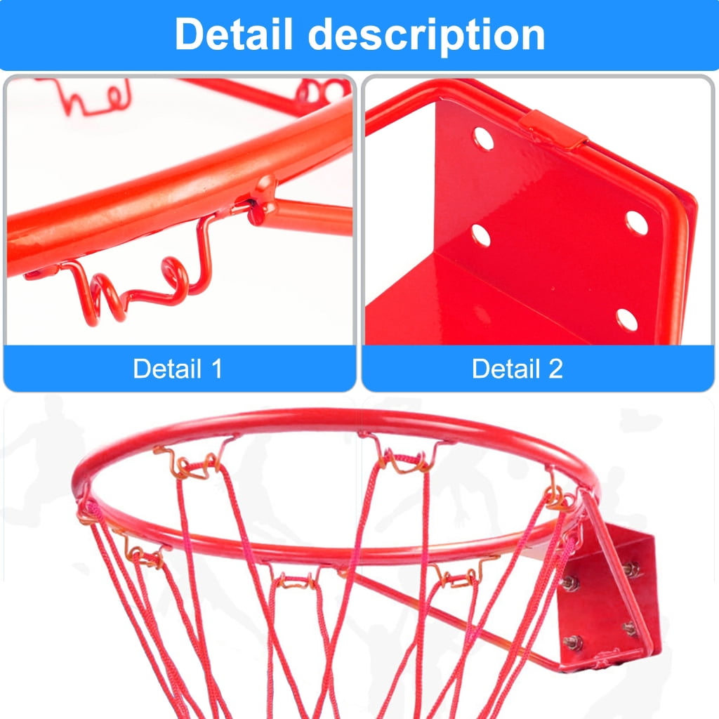 BQBQERT Wall Hanging Basketball Wall Mounted Goal Hoop Rim Net Sport Net Indoor And Outdoor Basketball Wall Hanging Basket Net