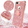 thumbnail image 4 of NOIR Glitter Rhinestone Cell Phone Case for Apple iPhone SE 2020/iPhone 8/iPhone 7, Rose Gold, 4 of 6