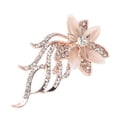 thumbnail image 2 of Broche elegante con forma de flor de aleación y diamantes de imitación para mujer, accesorio de joyería para decoración de ropa, 2 of 14