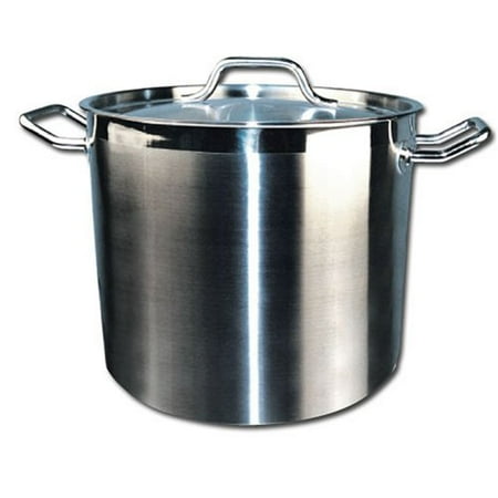 Winco Stock Pot with Cover, Stainless Steel, 32 Quart