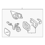 Genuine OE Acura Mirror Assembly - 76250-SEP-A12ZK
