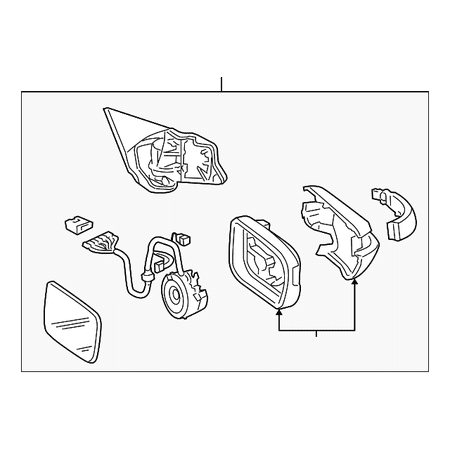 Genuine OE Acura Mirror Assembly - 76250-SEP-A12ZK