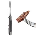 thumbnail image 1 of Folding Spring Fork, Corrosion Resistance Black Wood Folding Spring Fork Utensil  for School, 1 of 8