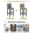 thumbnail image 3 of Western Texas Star Retro Bar Stool Covers Set of 6, Vintage Farmhouse Blue Brown Wood Grain Stretch Bar Chair Covers with Backs, Removable Pub Counter Height Chair Cover for Kitchen Dining Room Cafe, 3 of 7