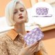 thumbnail image 4 of Portable Waterproof Wristlet Pouch - Clear Card Slot Plaid Clutch, Polyester Zip Wallet, Breathable Lightweight Wear-Resistant Travel Organizer Bag, 4 of 5