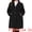 Black, variant on Women's Plus Size Mid Length Notch Lapel Pea Coat 4X Black