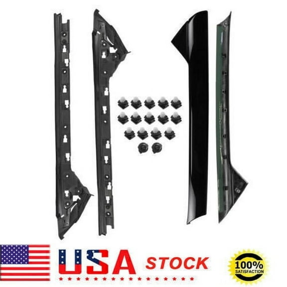 Set Outer & Inner Windshield Trim Moldings For 2011-2019 Ford Explorer US STOCK