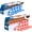 Red And Blue Gingham, variant on RED Gingham Plastic Party Tablecloth Roll Red & White Checkered Table Covering with Self Cutting Compact Box/ Ideal For Picnics, BBQ, Banquet, Travel, Birthday Parties [2 Rolls]