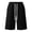 FO43_Black, variant on Men's Knee Length Sweat Short Drawstring Waist Straight Leg Sports Shorts Raw Hew Baggy Shorts with Pockets Streetwear Green XL