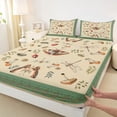 thumbnail image 3 of Homewish Boys Girls Animal Moth Ladybug Dragonfly 4 Pieces Queen Sheet Sets,Botanical Floral Mushroom Ultra Soft Flat Sheet,Retro Vintage Aesthetic Queen Fitted Sheet,Luxury Bedroom Decor, 3 of 7