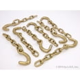 thumbnail image 2 of Red Hound Auto (8) 5/16" x 6 inches Tow Chain Transport Chain Forged Mini J Hook, 2 of 5