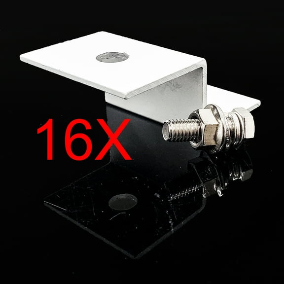 OZ-USA 16X Aluminum Z Bracket Solar Panel Mounting Lightweight Construction for Camper Toybox RV Motorhome Trailer Boat