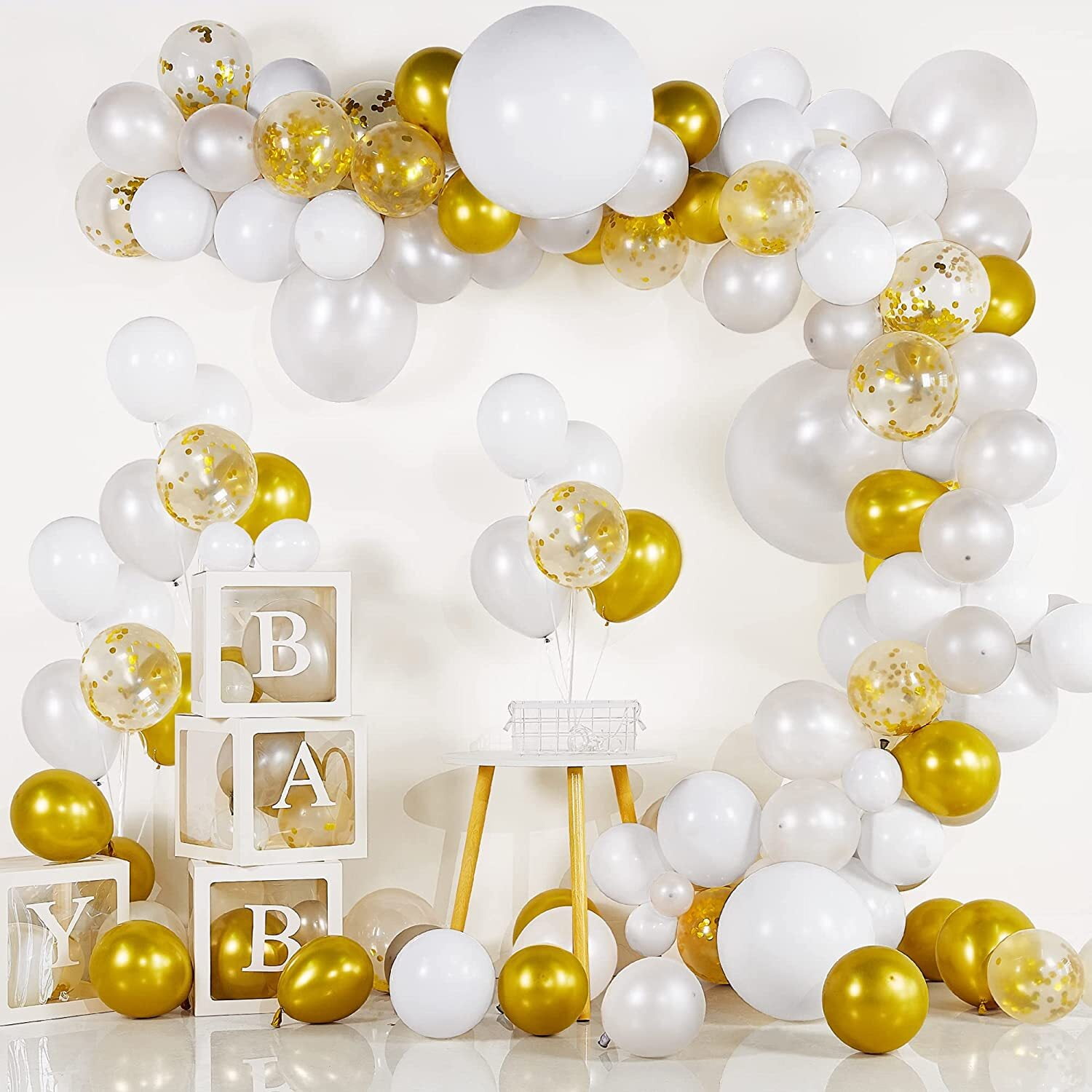  Metallic Gold Balloons, 50 Pcs 12 Inch Gold Metallic  Balloons, Gold Balloons For Balloon Garland Or Balloon Arch As Party  Decorations, Birthday Decorations, Baby Shower Decorations, Gold-G101