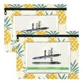 thumbnail image 2 of Cartoon Pineapples 3-Ring Binder Pouches A4 Size Zipper Pocket File Storage 2 Packs, 2 of 6