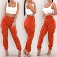 thumbnail image 1 of Pantalon Cargo de Combat Taille Haute Hip Hop pour Femmes, Ample et Décontracté, Mode, 1 of 3
