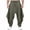 Army Green, variant on JUUYY Mens Casual Harem Pants Cotton Linen Baggy Elastic Waist Beach Pants Drawstring Loose Ankle Hippie Pants Fashion Streetwear Navy XXL