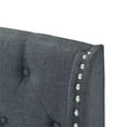 thumbnail image 3 of HomeFare Simple Touffeté Lit d'Aile en Tissu Gris Charbon, 3 of 9