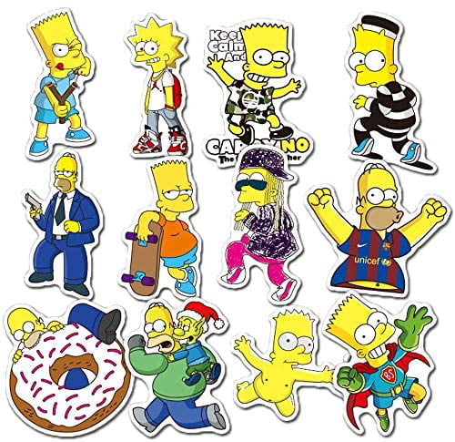 Kids Cartoon Stickers The Simpsons Pack for Skateboard/Luggage/Laptop 50PCS 2.5" 
