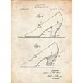 thumbnail image 2 of Borders, Cole 25x32 White Modern Wood Framed Museum Art Print Titled - PP879-Vintage Parchment High Heel Shoes 1919 Patent Poster, 2 of 4