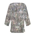 thumbnail image 3 of Uootdi Women's Sequin Cardigan Lightweight 3/4 Sleeve Open Front Party Sparkle Clubwear Glitter Cover Ups Stylish Sequin Jackets Gift, 3 of 5